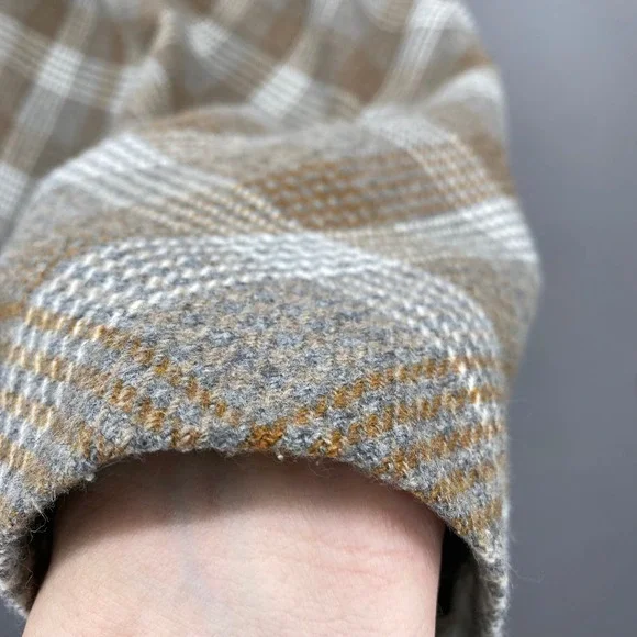 Vintage B. Moss Maxi Skirt Womens 4 Y2K 90s Brown Plaid Wool Blend Academia - Picture 2 of 16